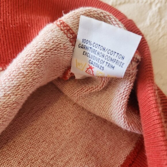 Vntg Guess Jeans 100% cotton, sweater‎ tee Orange, Hooded. - Picture 4 of 9
